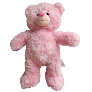 Build a Bear Pink Teddy Bear 16 inch Plush Smiling Stuffed Animal BAB Toy Lovey